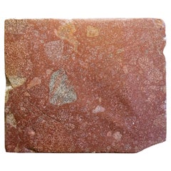 Une plaque de porphyre ancienne substantielle et lourde / un couvercle