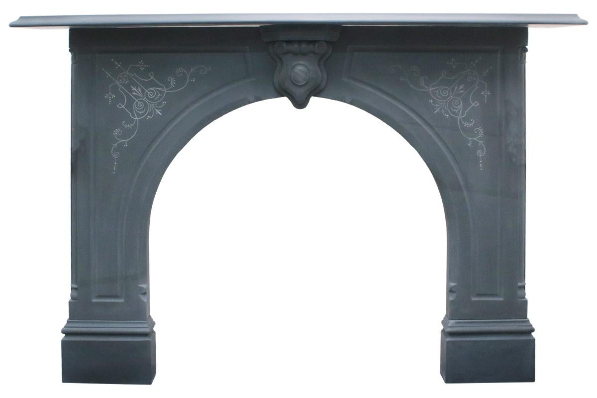 victorian slate fireplace surround