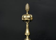 Substantial Pair of Brass & Steel Firedogs in the Georgian Manner