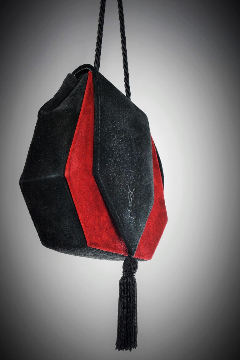 Yves Saint Laurent Vintage Black Canvas Y Evening Shoulder Bag – OPA Vintage