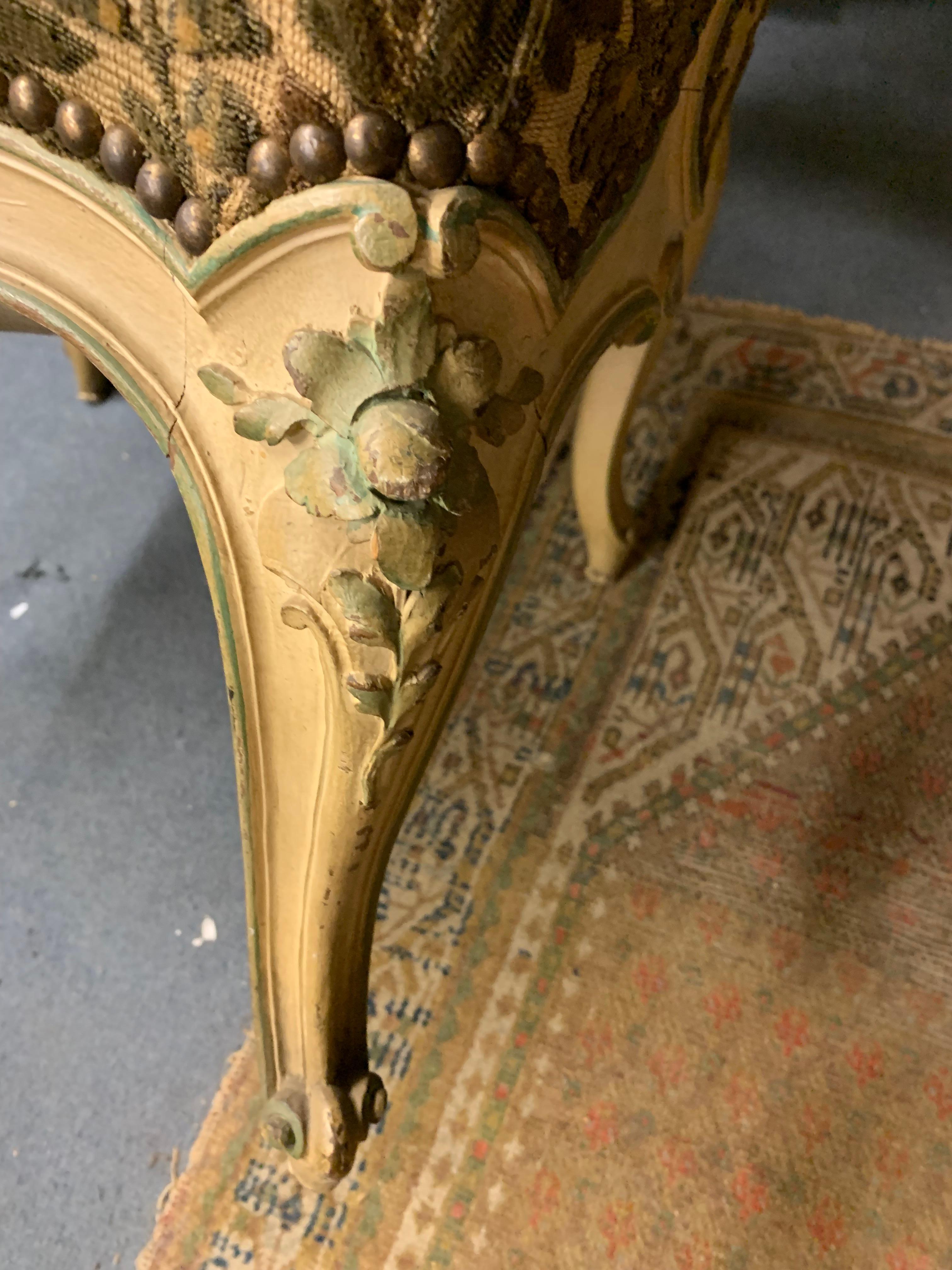 Suite aus 4 Sesseln im Louis-XV-Stil (Louis XIV.) im Angebot
