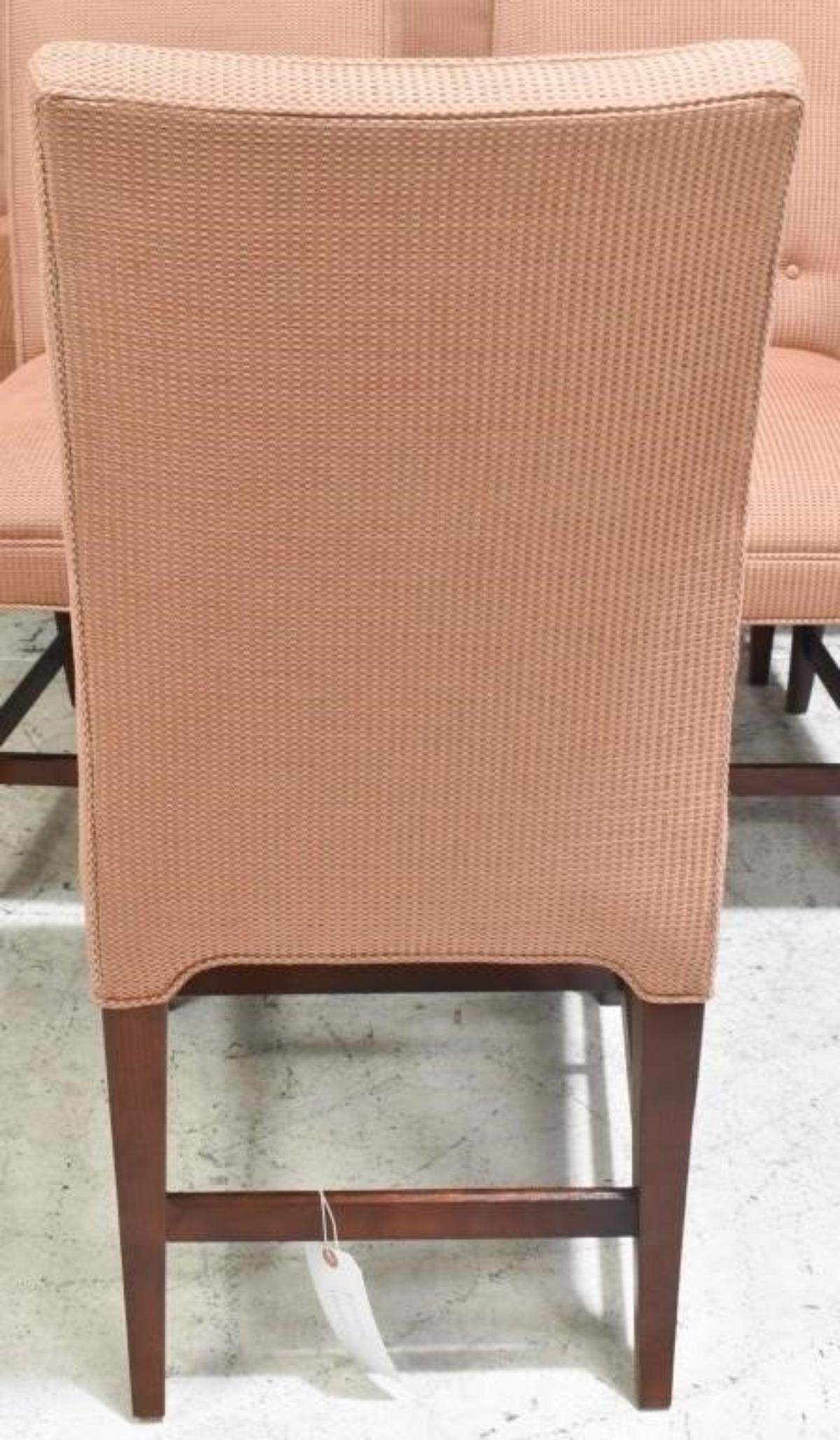 Hardwood Suite of 6 Elegant Mid-Century Modern Dining Chairs For Sale