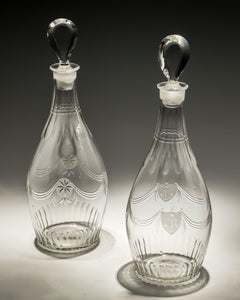 Suite of George III Cut Glass of Nautical Interest