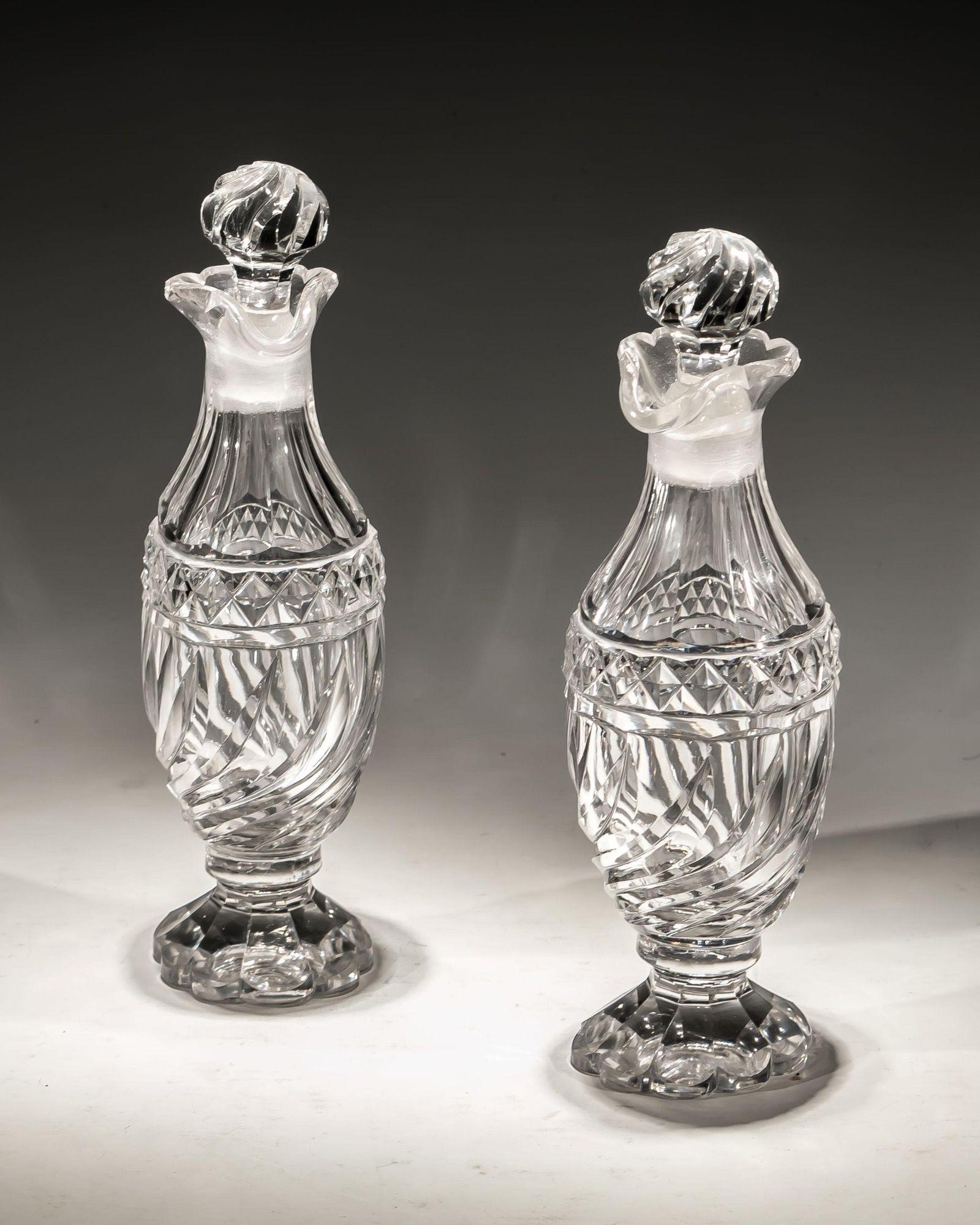 English Suite of Georgian Cruet Bottles For Sale