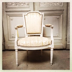 Suite of Six French Louis XVI Fauteuils with a Painted Finish, 18th Century