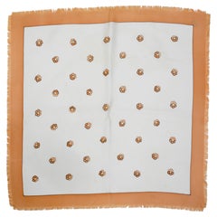 A. Sulka Paris Fringed Geometric Silk Scarf