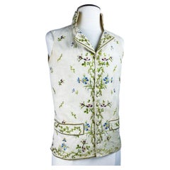 A Summer silk embroidered waistcoat - Directoire period - France Circa 1800
