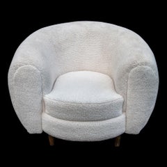 FAUTEUIL DE BOUCLE SUMPTUISANT DE GUGLIELMO ULRICH - ATTRIBUÉ v1950