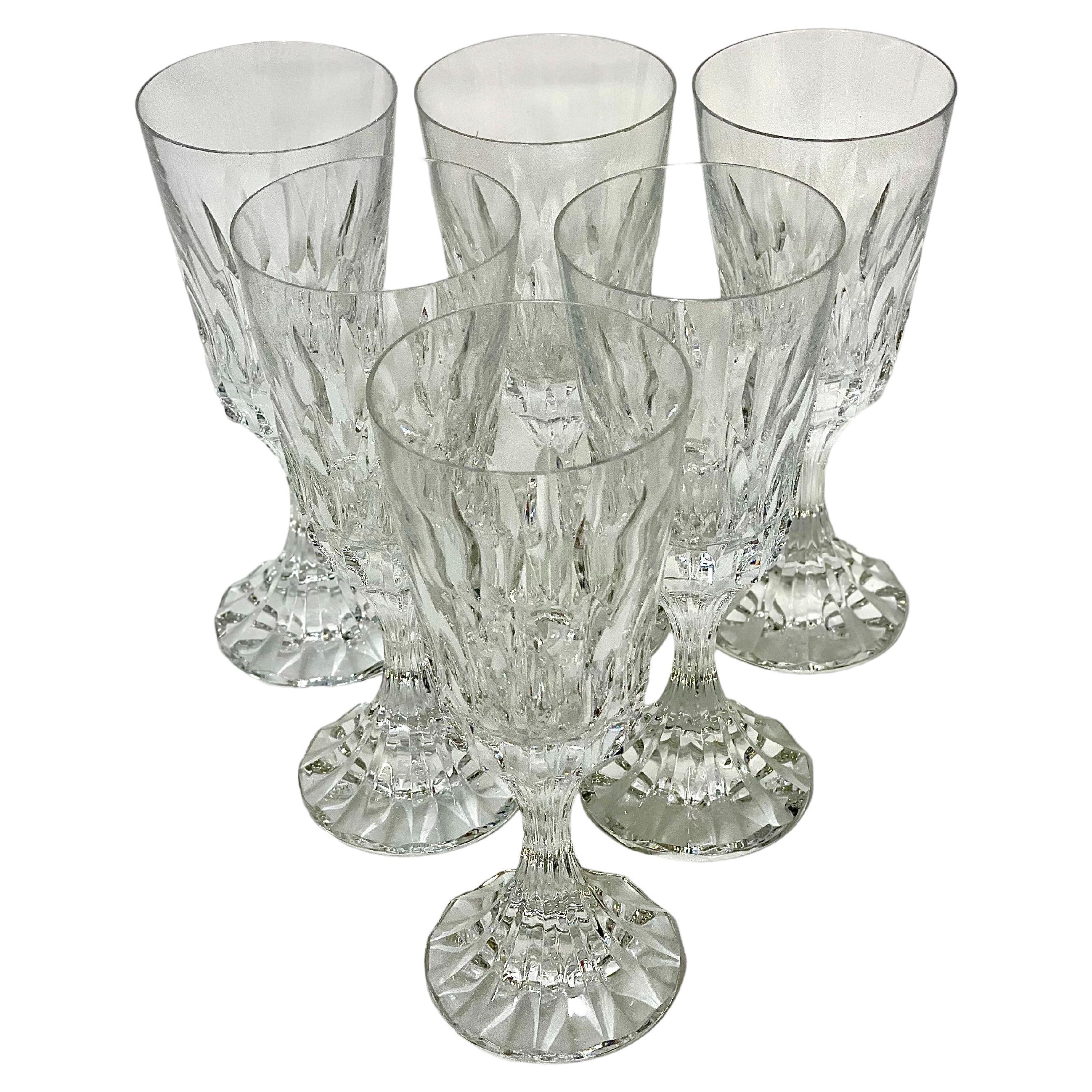 Set of Six Baccarat Crystal Wine Glasses