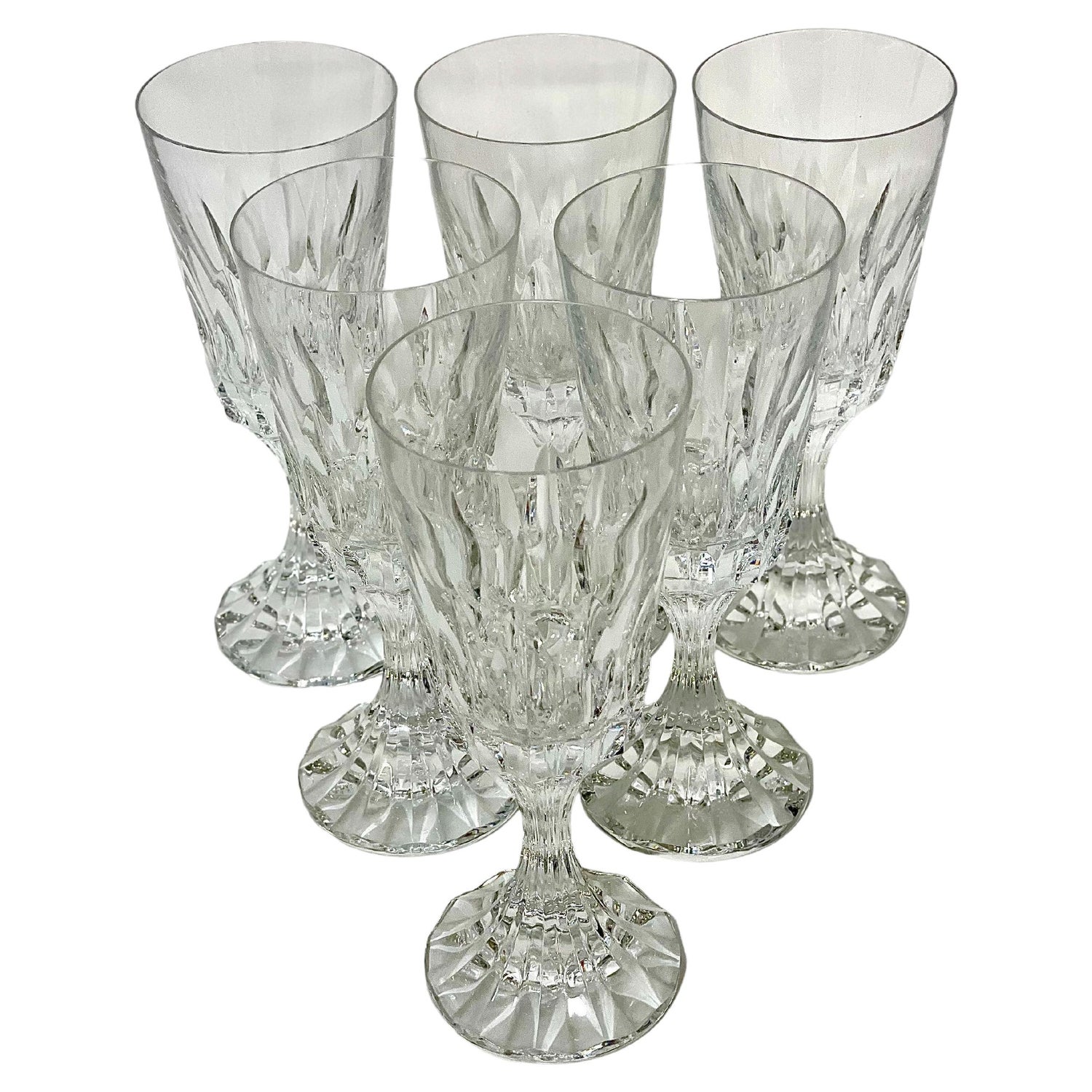 Set of 12 Cut Crystal Water Glasses by Lenox For Sale at 1stDibs