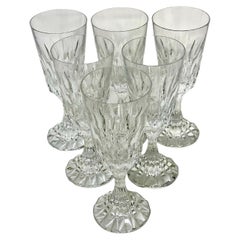 Antique Set of Six Baccarat Crystal Wine Glasses