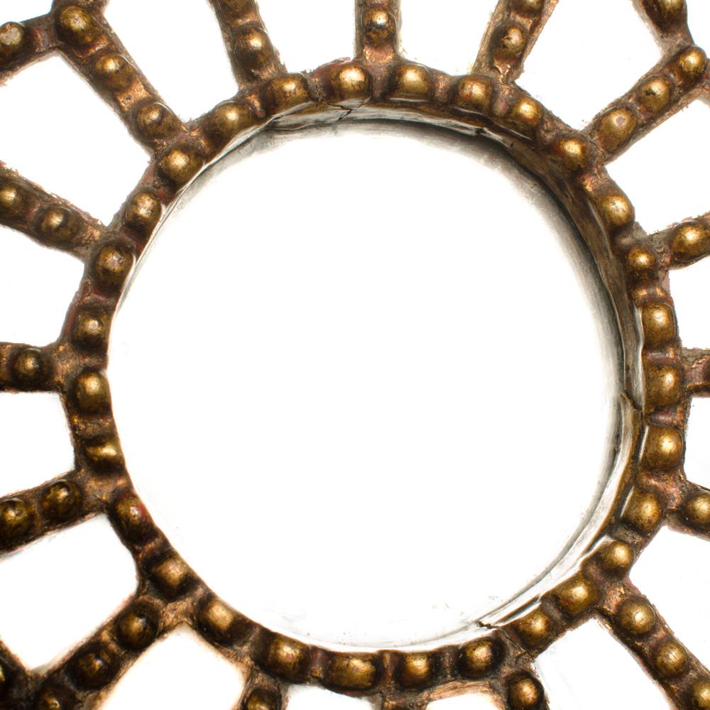 Sunburst Giltwood Mirror in the Manner of Line Vautrin, C 1970 In Good Condition In Philadelphia, PA