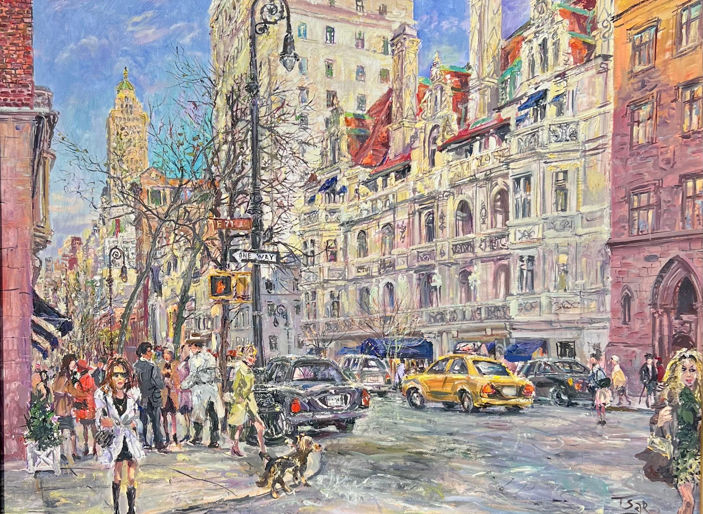 An oil on canvas, signed lower right.  Measuring 36