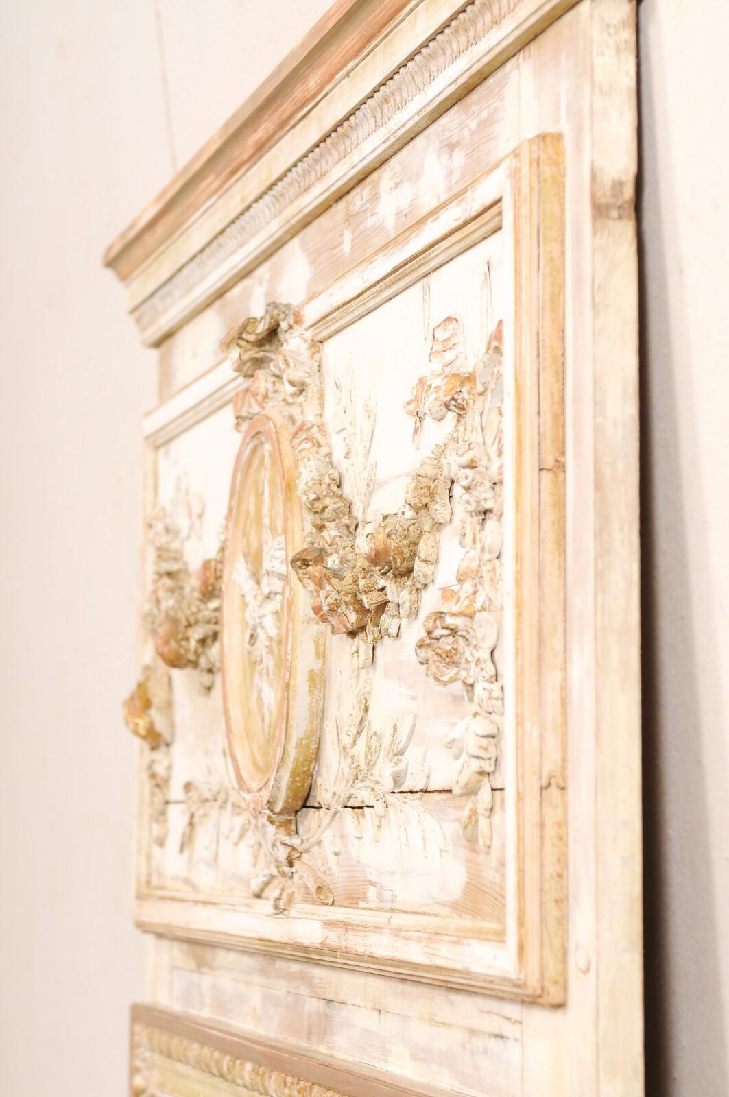 A Superb 19th C. French Neoclassical Trumeau Mirror, 6.75 Ft Tall 5