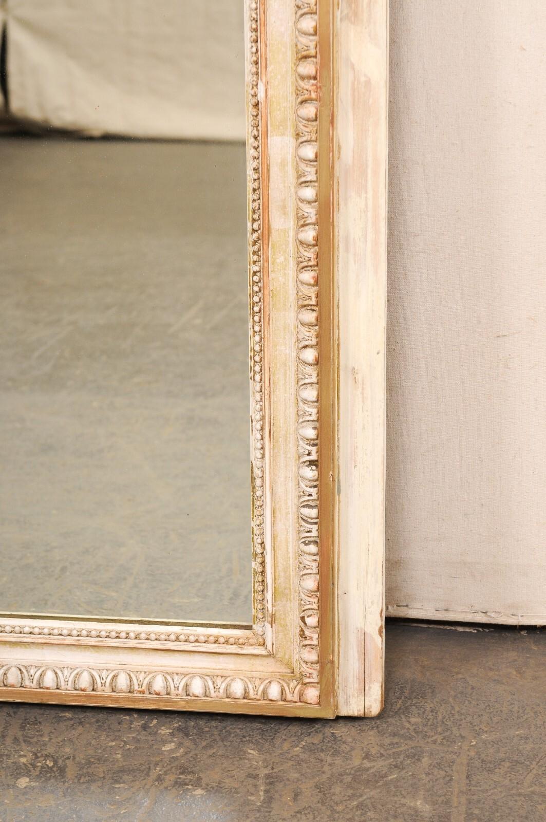 19th Century A Superb 19th C. French Neoclassical Trumeau Mirror, 6.75 Ft Tall