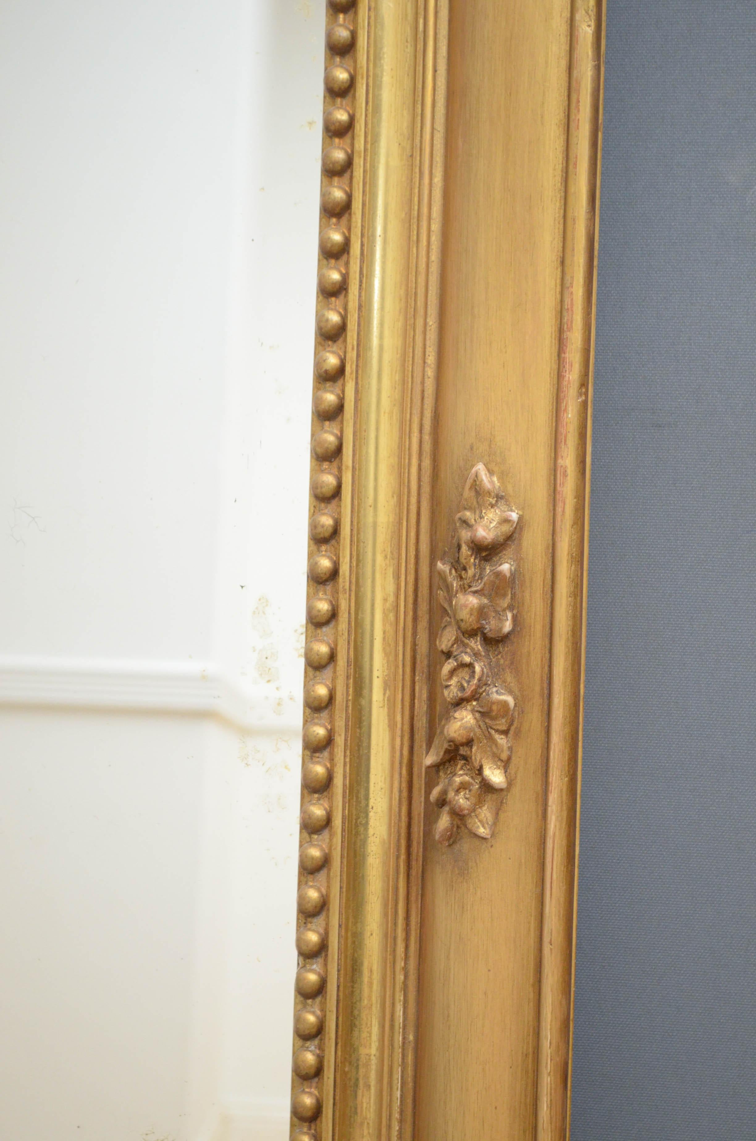 Superb 19th Century Gilded Wall Mirror 3