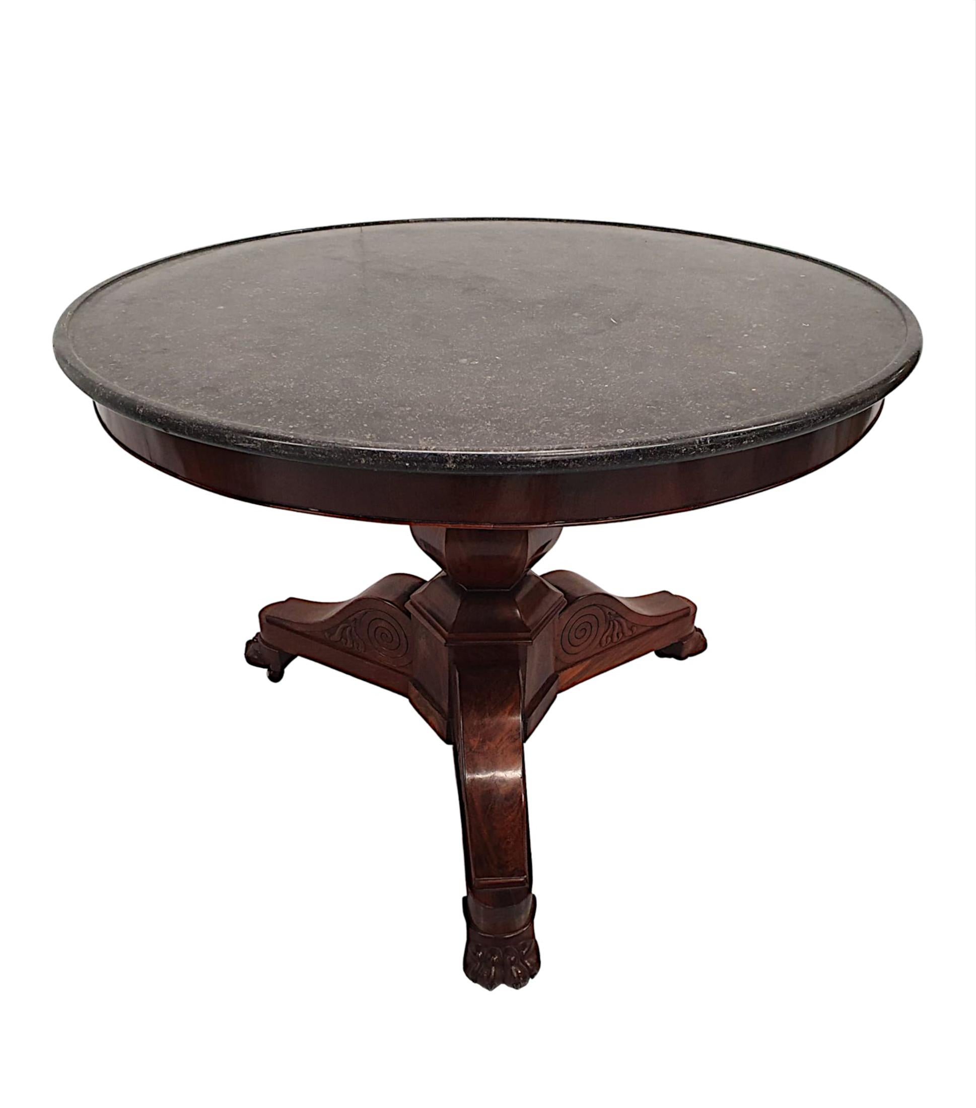 Superb 19th Century Marble Top Centre Table In Good Condition In Dublin, IE