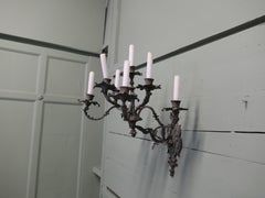 A Superb 7 Arm Gothic Bronze Wall Sconce A very handsome piece