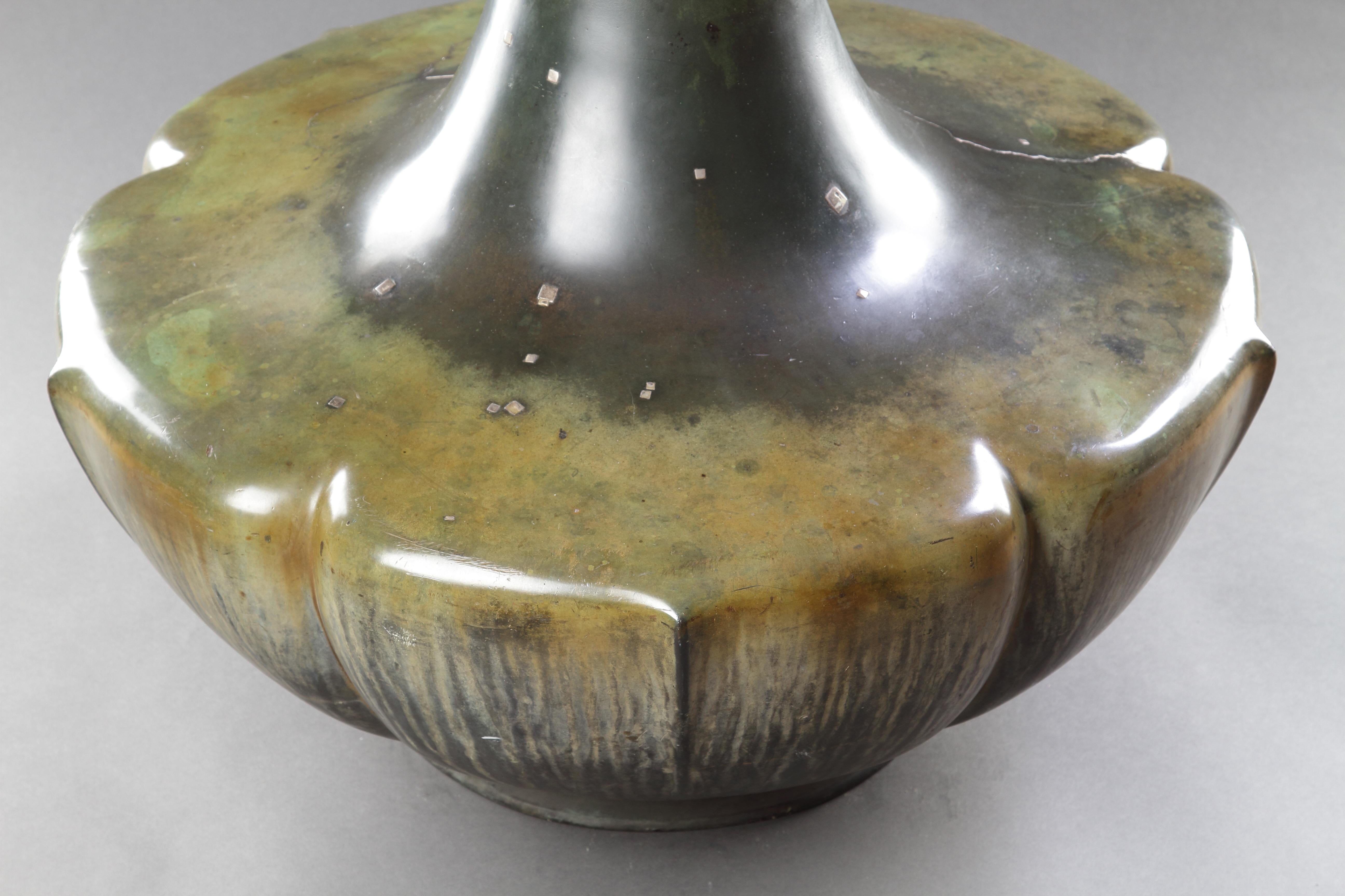 Silver A Superb and Very Large Japanese Vase For Sale