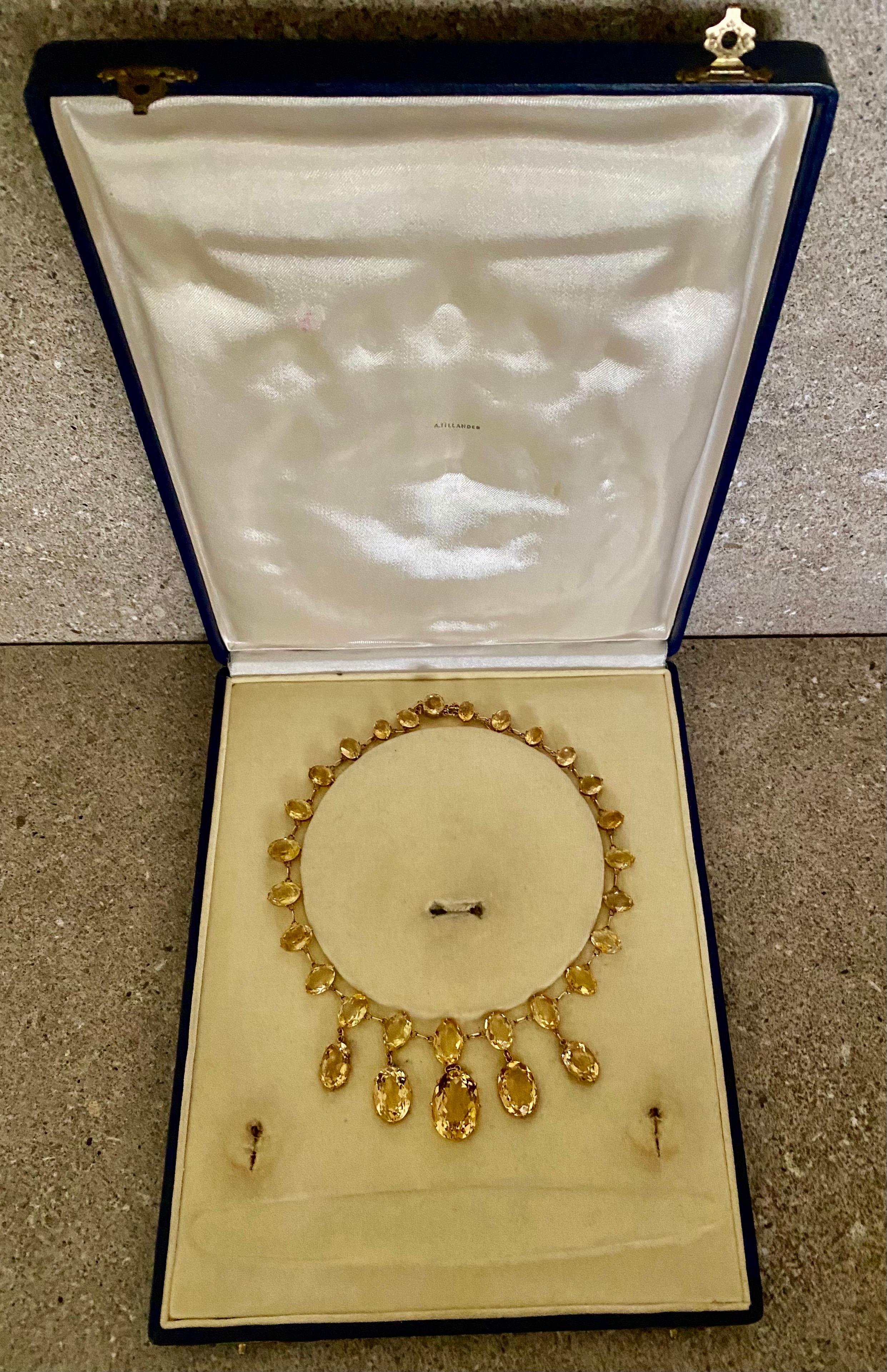antique citrine necklace