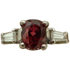 A Superb Art Deco No Heat Burma Red Spinel & Diamond Ring