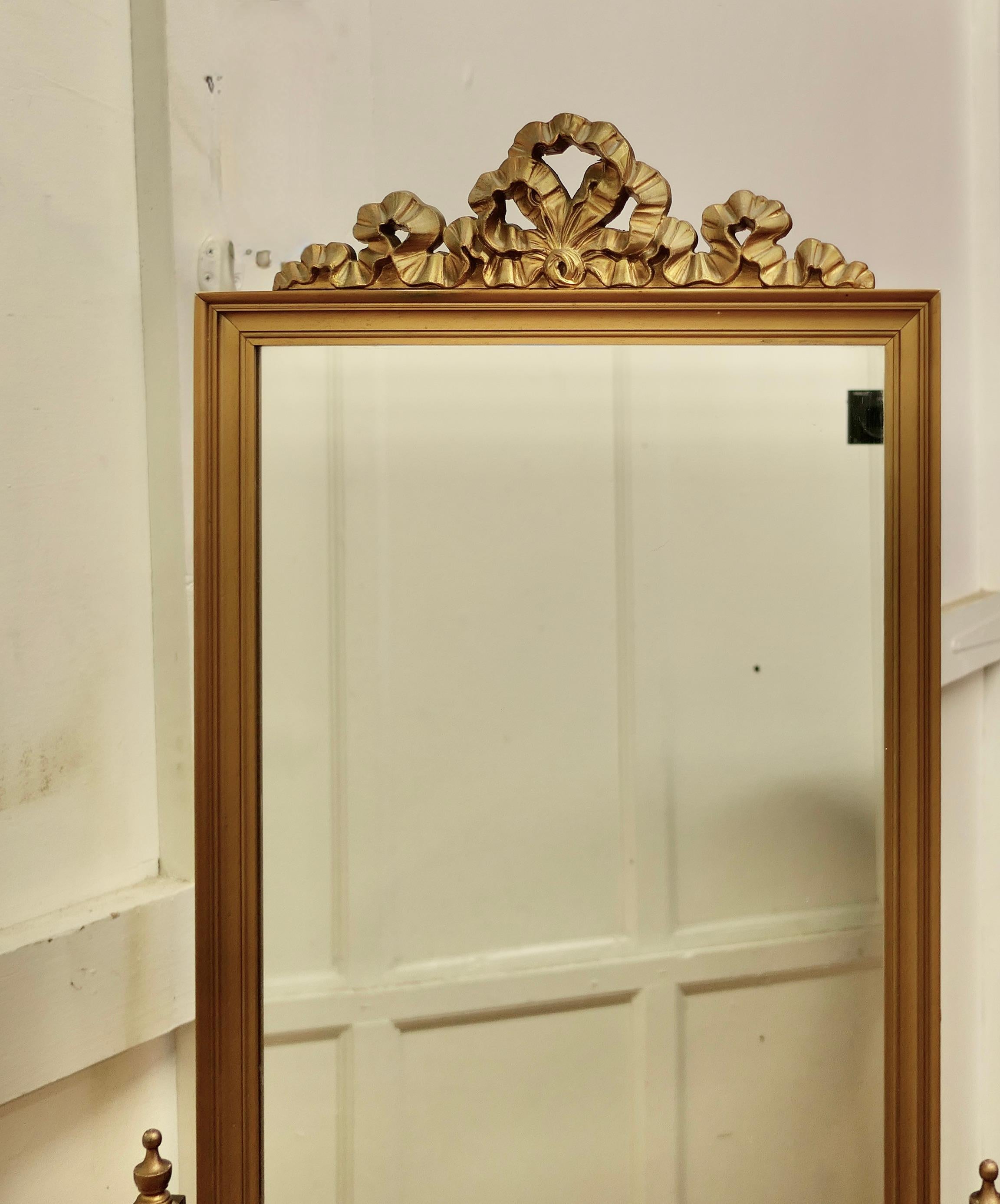 Superb Art Deco Rococo Style Gilt Cheval Dressing Mirror 4