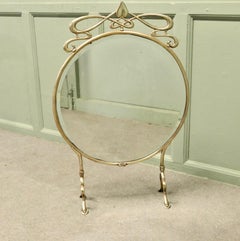 A Superb Art Nouveau Mirror Fire Screen