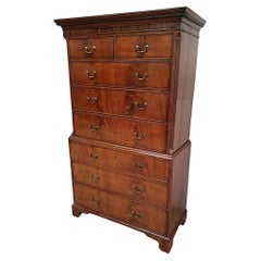 Superb Early 19th Century George III Flame Mahogany Chest on Chest