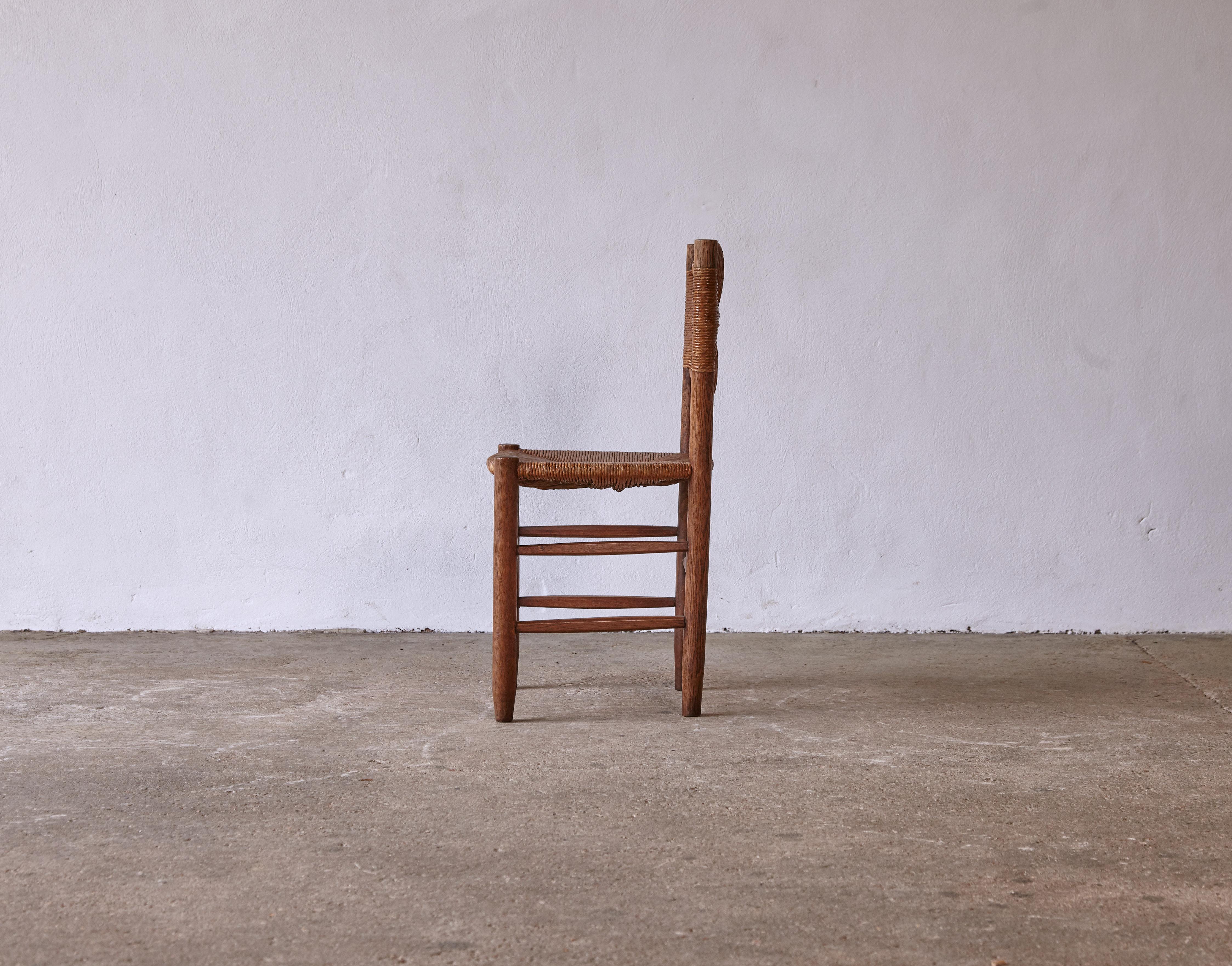 French Superb Early Charlotte Perriand Model 19 Bauche Chair, France, 1950s