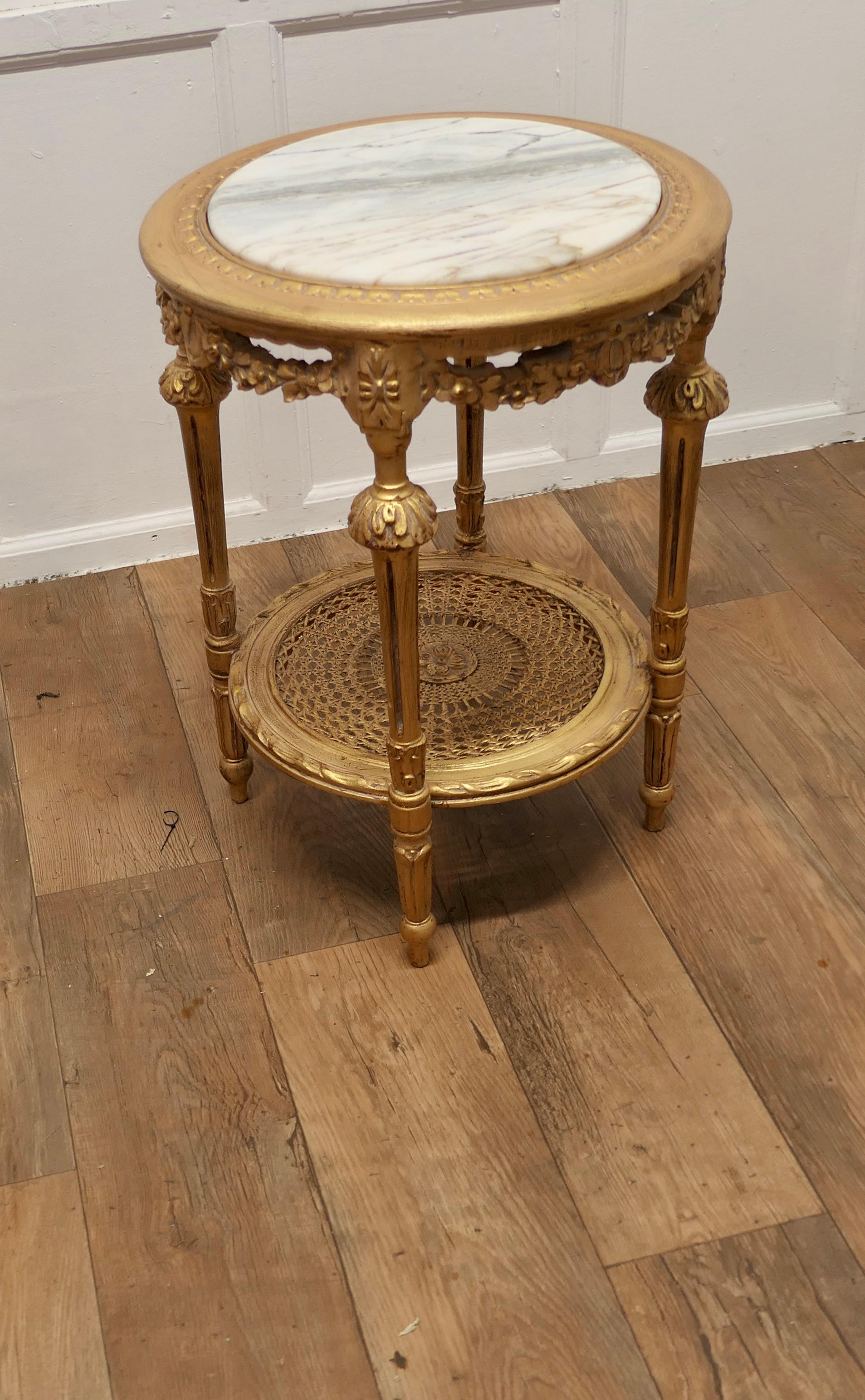French Provincial A Superb French 19th Century Gilt Salon Table    For Sale