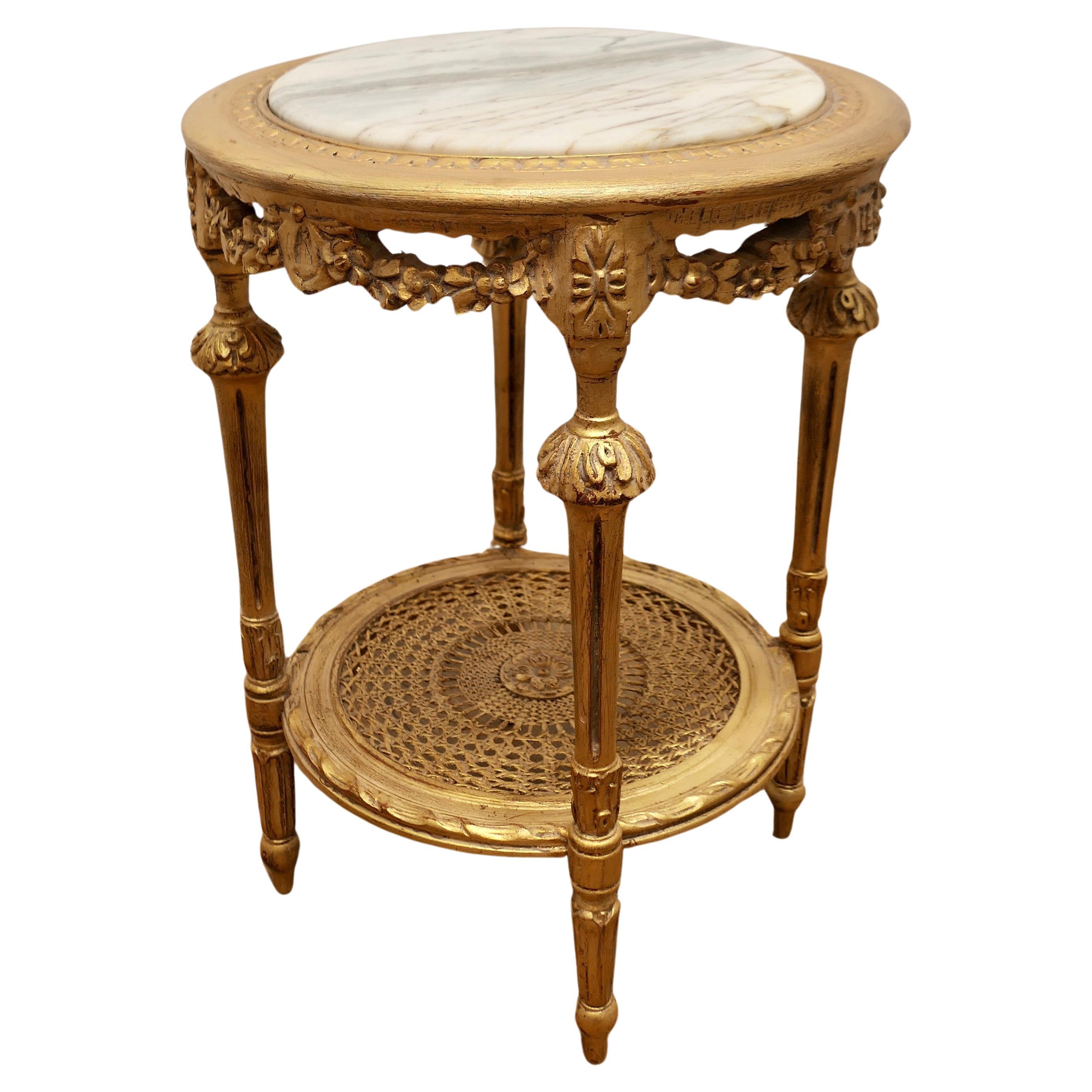 A Superb French 19th Century Gilt Salon Table    For Sale