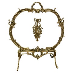 A Superb French Brass Rococo Fire Guard, Screen  The Fire guard is a superb  