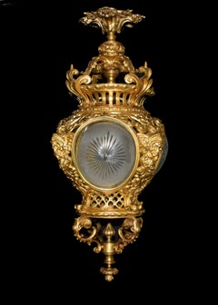 Superb Gilt Bronze and Crystal Lantern, France, circa 1900