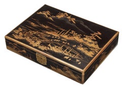 A superb Japanese export lacquer writing box