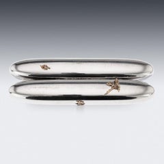 A Superb Japanese Solid Silver Twin Cigar Case, c.1930
