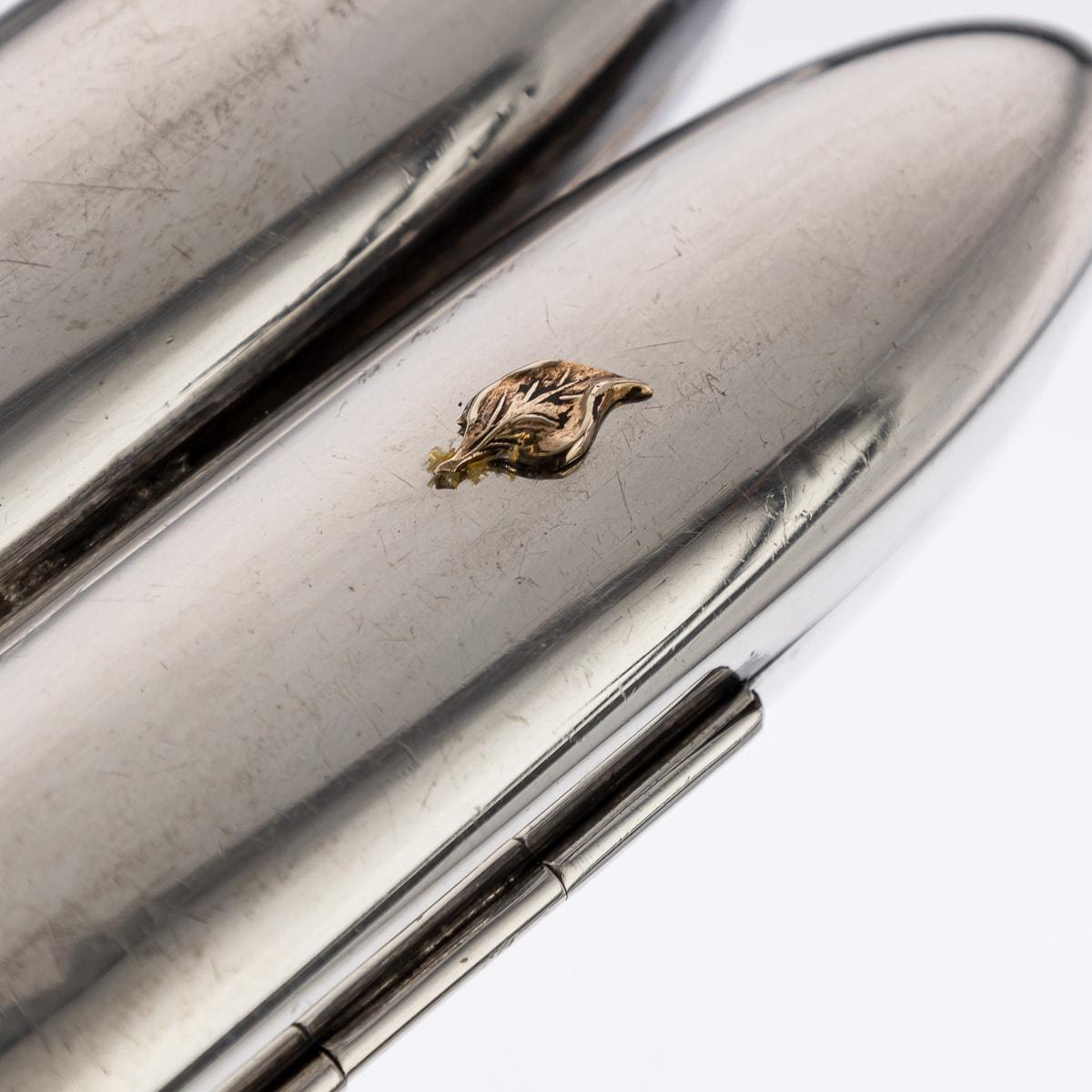 A Superb Japanese Solid Silver Twin Cigar Case, c.1930 3