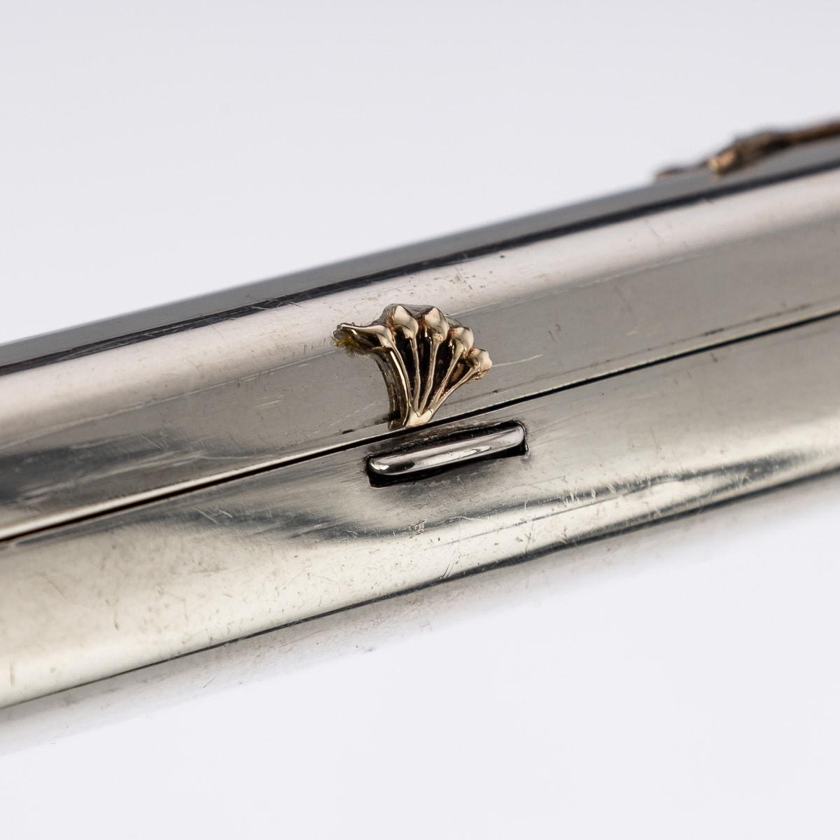 A Superb Japanese Solid Silver Twin Cigar Case, c.1930 4