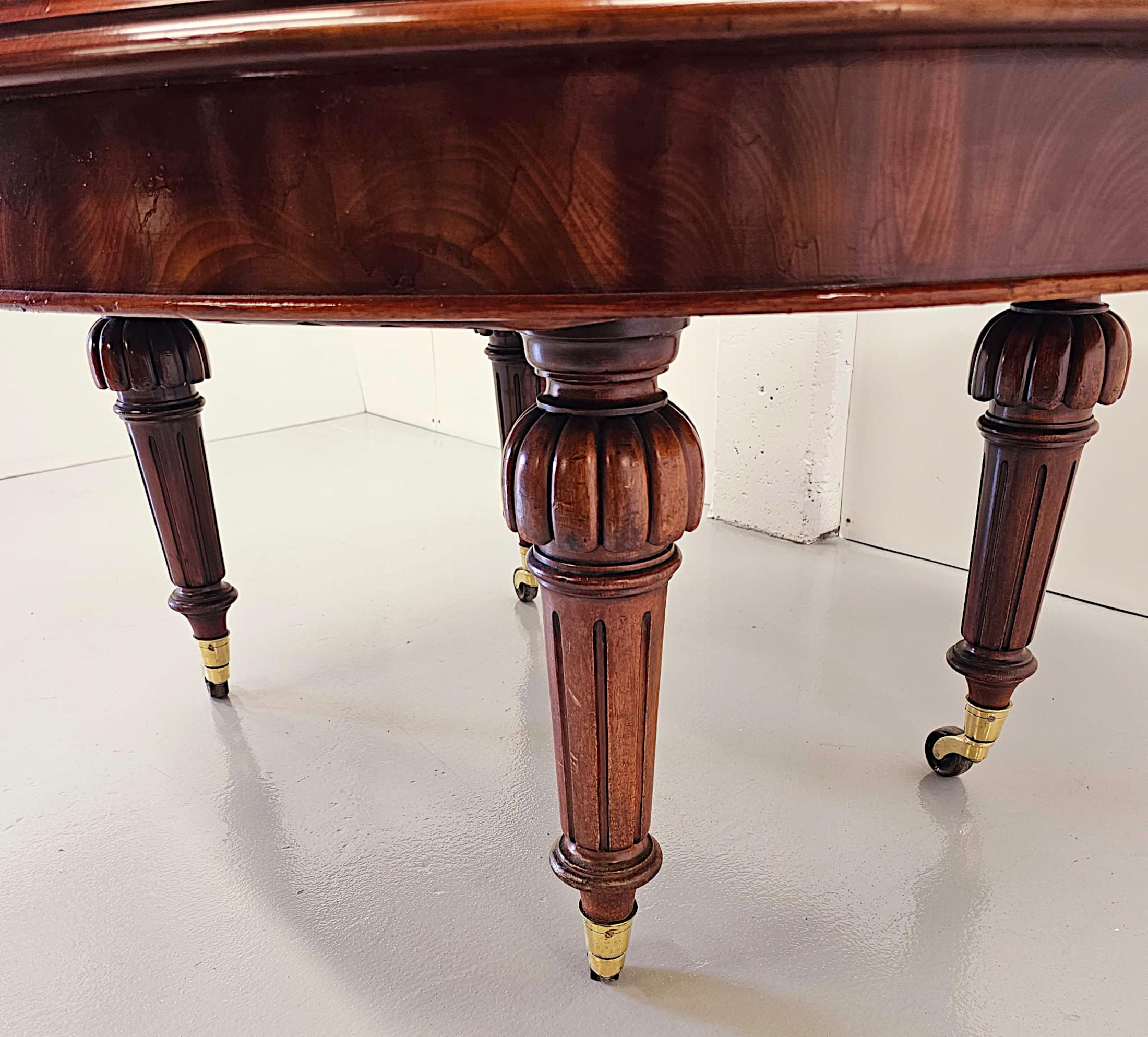 A Superb Large 19th Century D-End Extendable Dining Table For Sale 6
