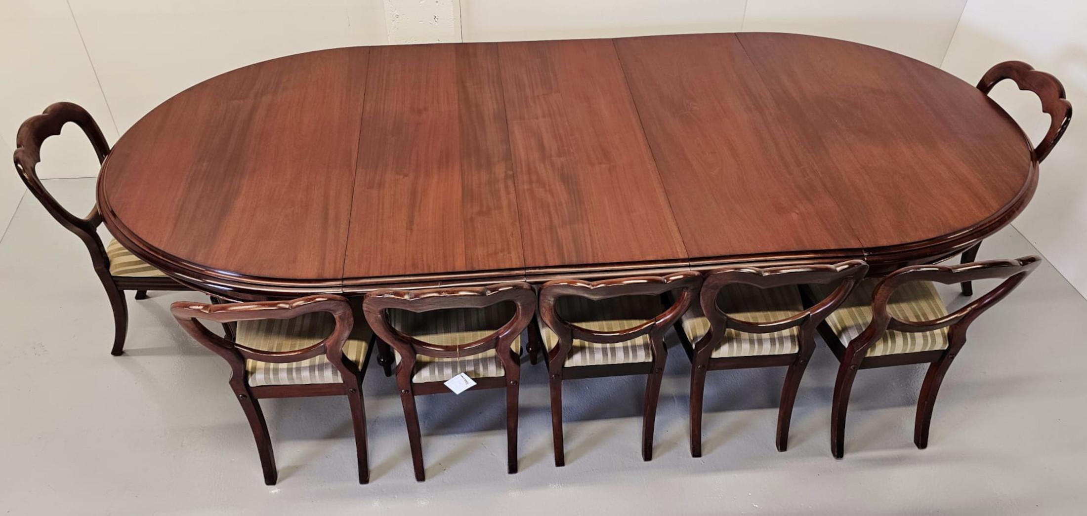 Irish A Superb Large 19th Century D-End Extendable Dining Table For Sale