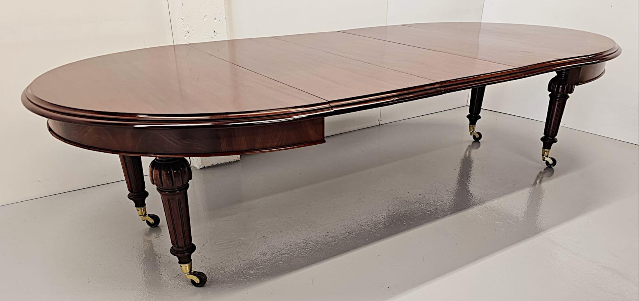 A Superb Large 19th Century D-End Extendable Dining Table For Sale 1