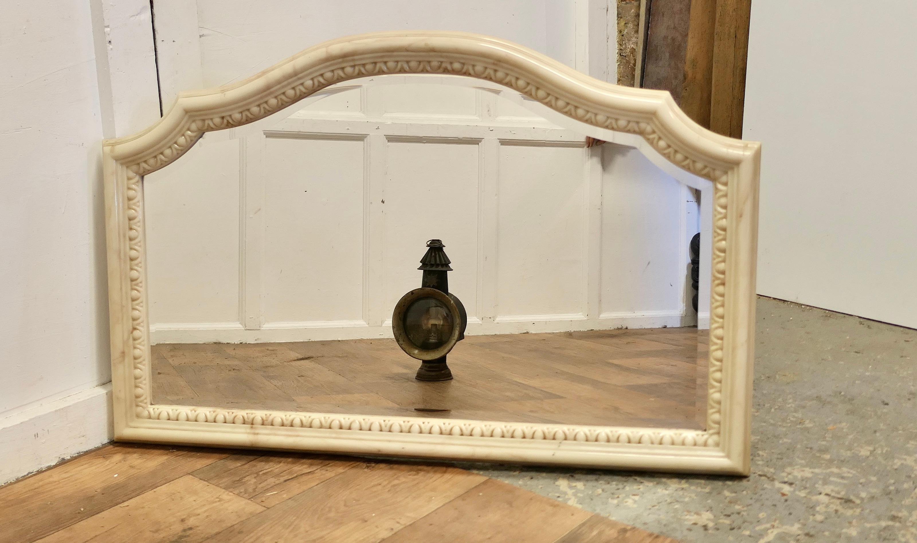 Victorian A Superb Large Carved Simulated Marble Overmantel Mirror For Sale