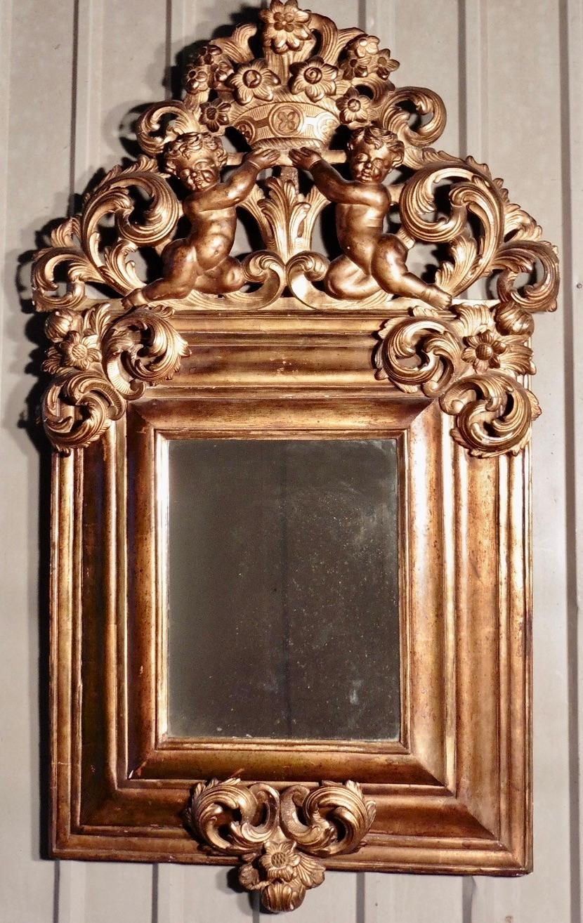 Superb Large Early 19th Century Carved Gilt Mirror 1