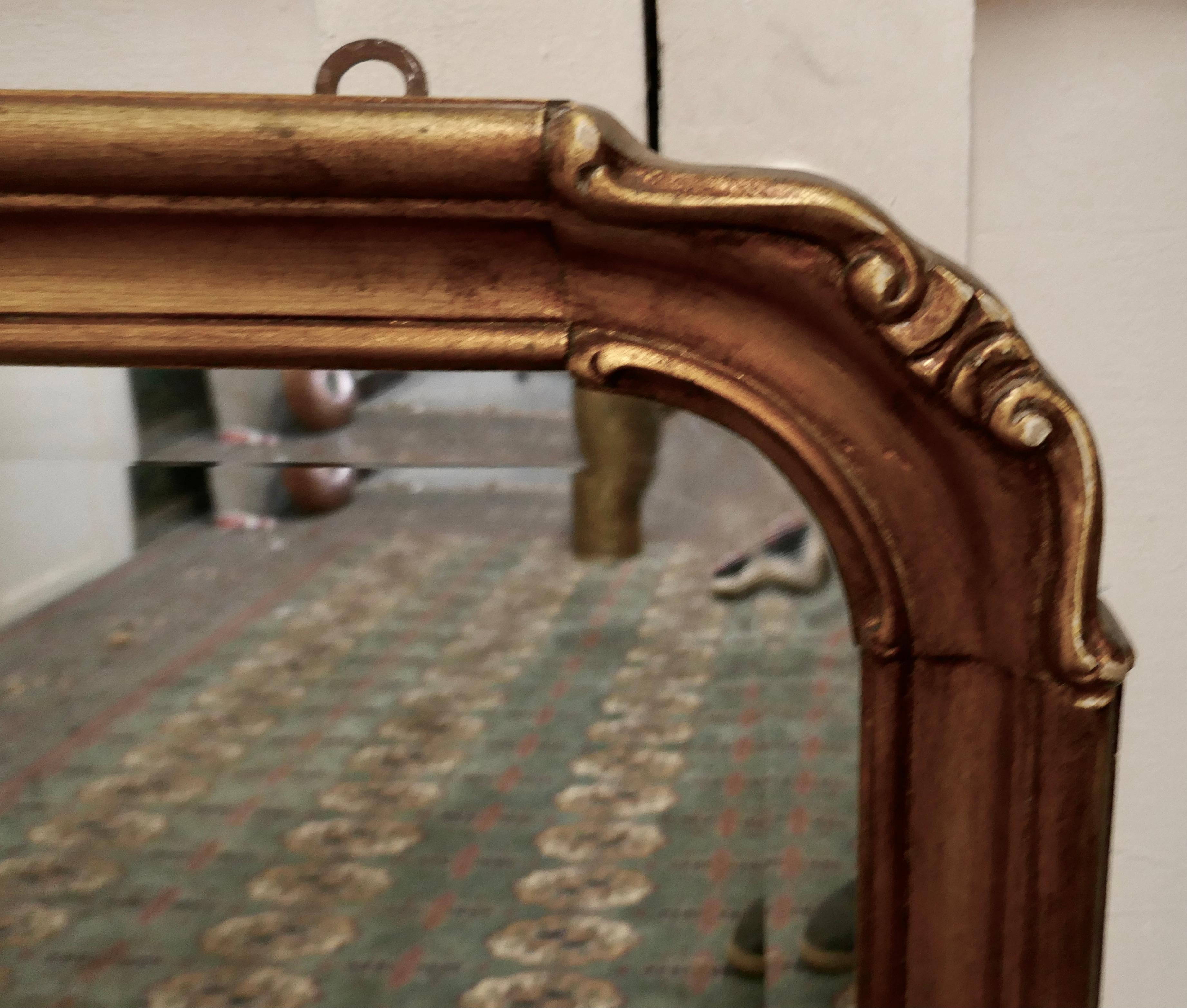 20th Century Superb Large French Gilt Overmantel Mirror
