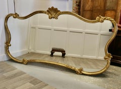 A Superb Large French Gilt Scallop Shaped Overmantel