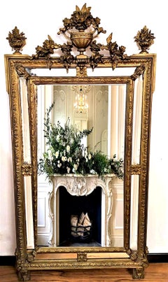 French Napoleon III Giltwood Pareclose Mirror, 19th Century