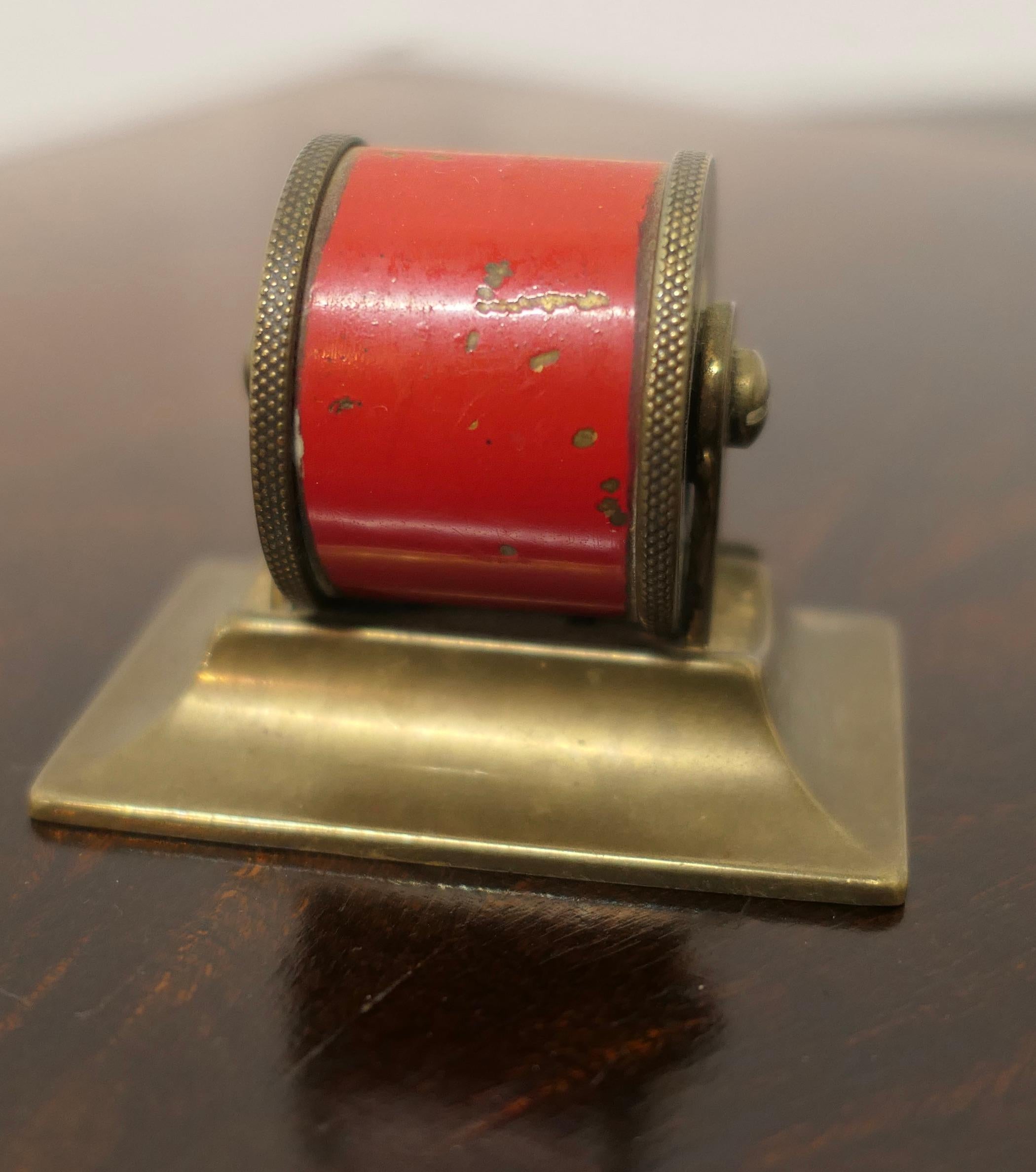 Art Deco Superb Painted Brass Perpetual Desk Calendar