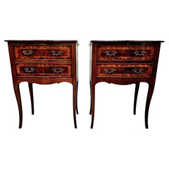 A Superb Pair of Early 20th Century Inlaid Side Cabinets