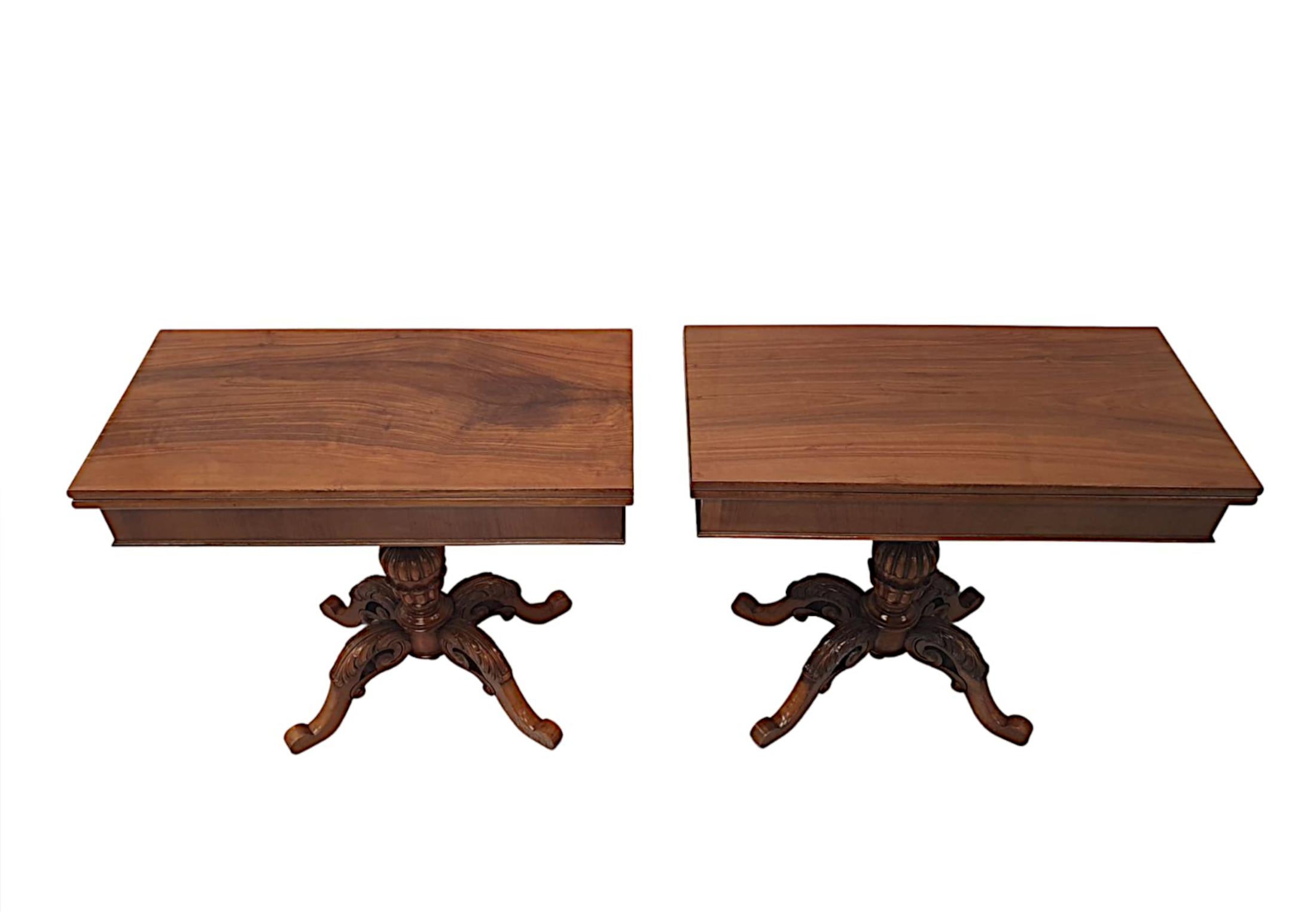 Superb Pair of Early 20th Century Turn over Leaf Card Tables For Sale 2