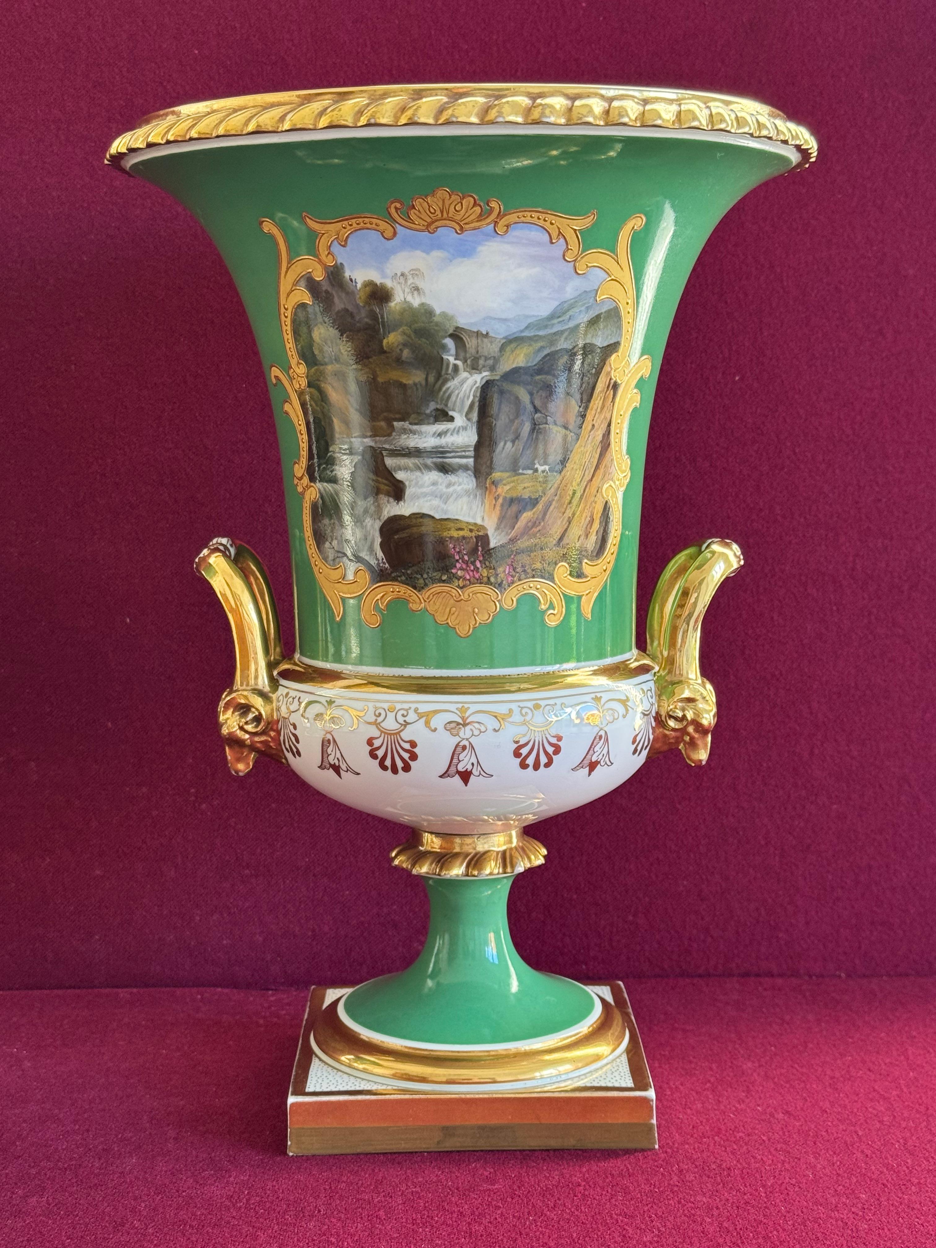 Hand-Painted A superb pair of Flight, Barr & Barr Worcester Porcelain Topographical Vases For Sale