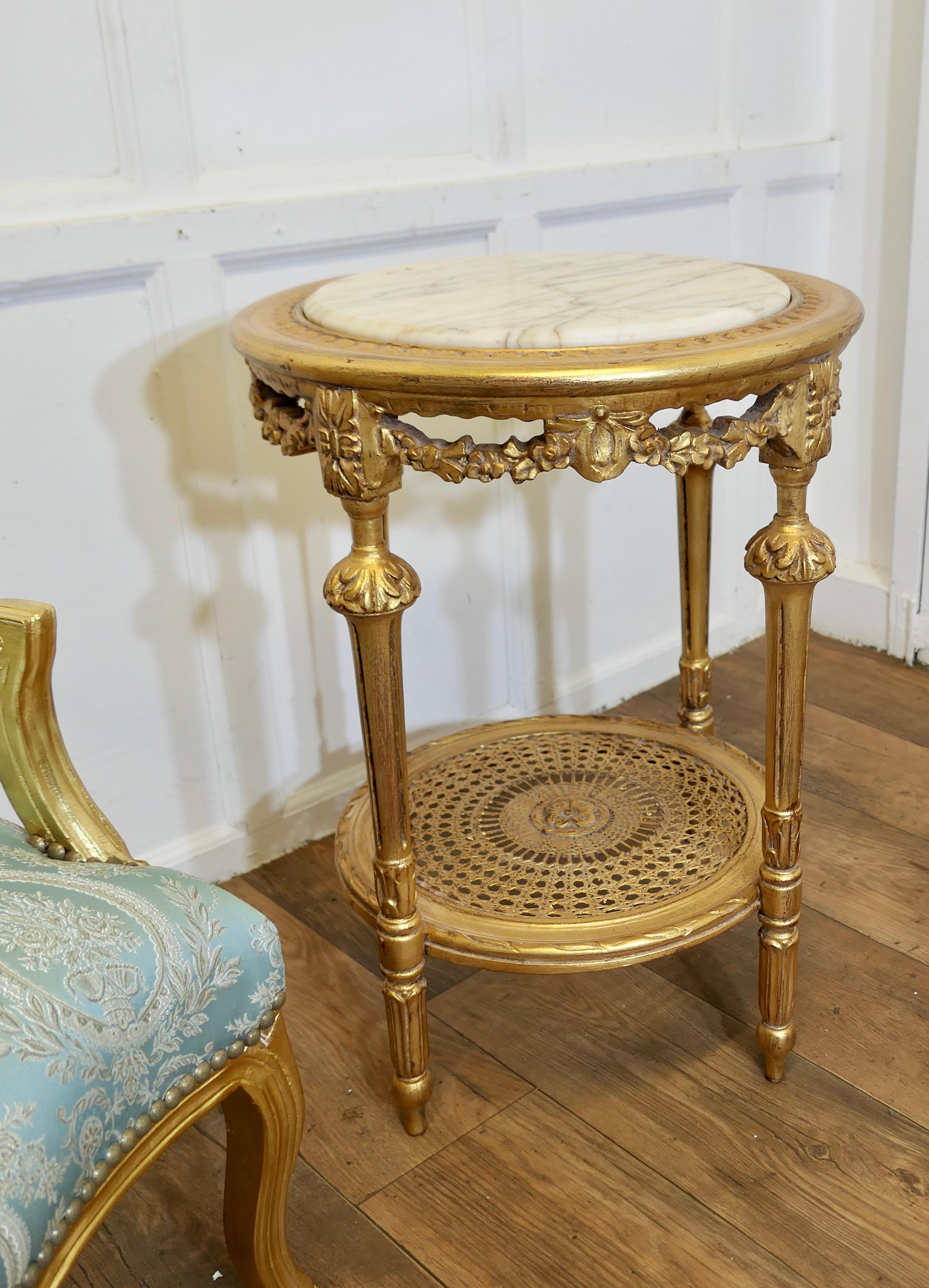 A Superb Pair of French 19th Century Gilt Salon Chairs    For Sale 5